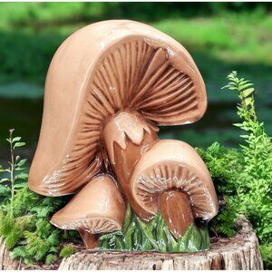 Vintage Mushroom Wall Art Toadstool 1970s Kitsch Ceramic Mold POP Kitchen Decor